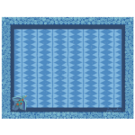 ALFÓMBRA VINÍLICA 50 X 70 ROMBOS AZULES