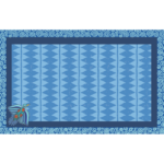 ALFOMBRA VINÍLICA 140 X 220 ROMBOS AZULES