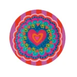 Set 6 Individuales Corazon contento rosa 37cm