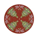 Alfombra Vinílica Árbol de Navidad Roja 140 cms