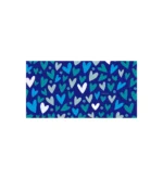 Alfombra Corazones Azules 70 x 140