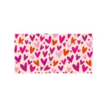 Alfombra Corazones Rosa 70 x 140