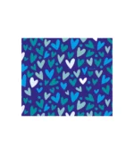 Alfombra Corazones Azules 140 x 160