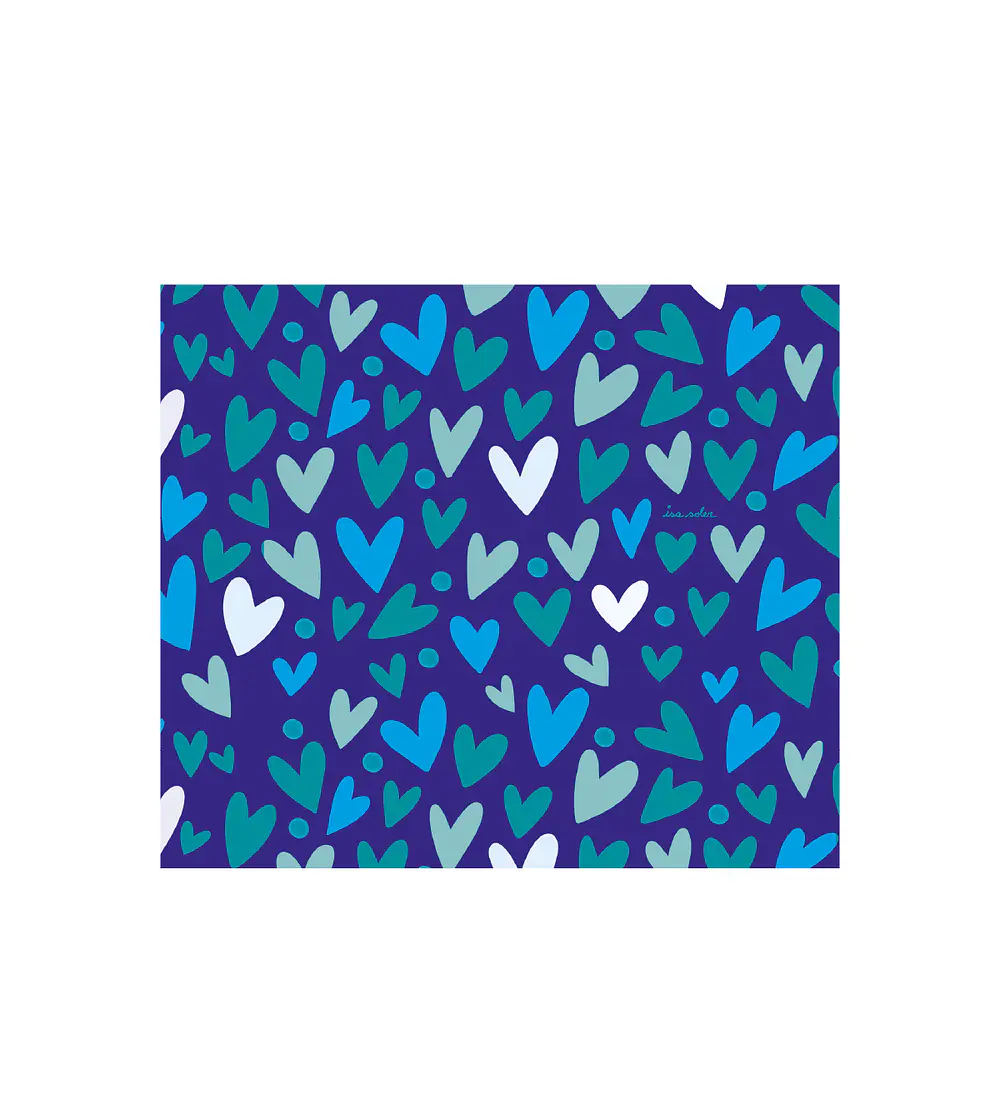 A1635-1 Alfombra Corazones Azules 140 x 160 - Imagen 1
