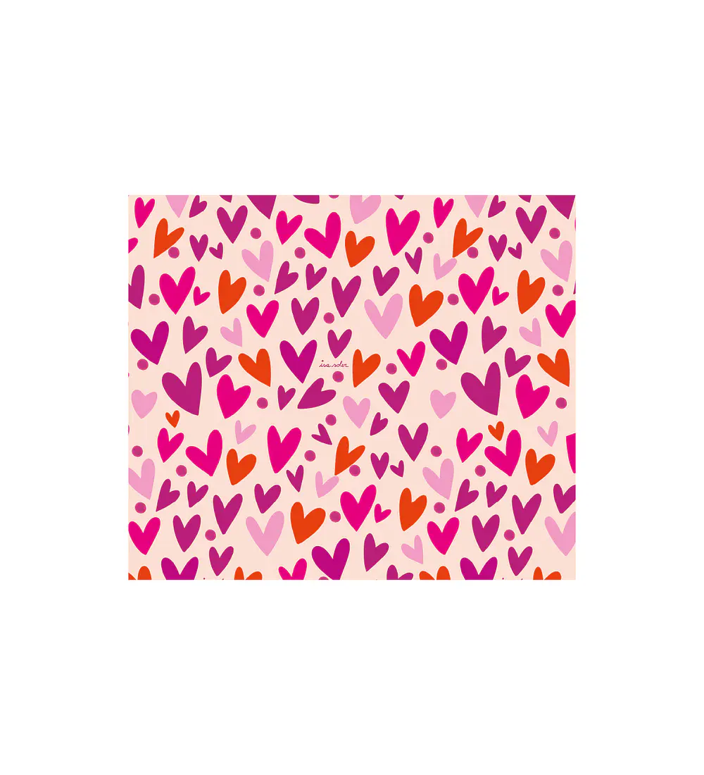 A1636-1 Alfombra Corazones Rosa 140 x 160 - Imagen 1